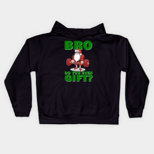 Powerlifting Santa Deadlift Santa Have a Merry and Strong Christmas Kids Hoodie